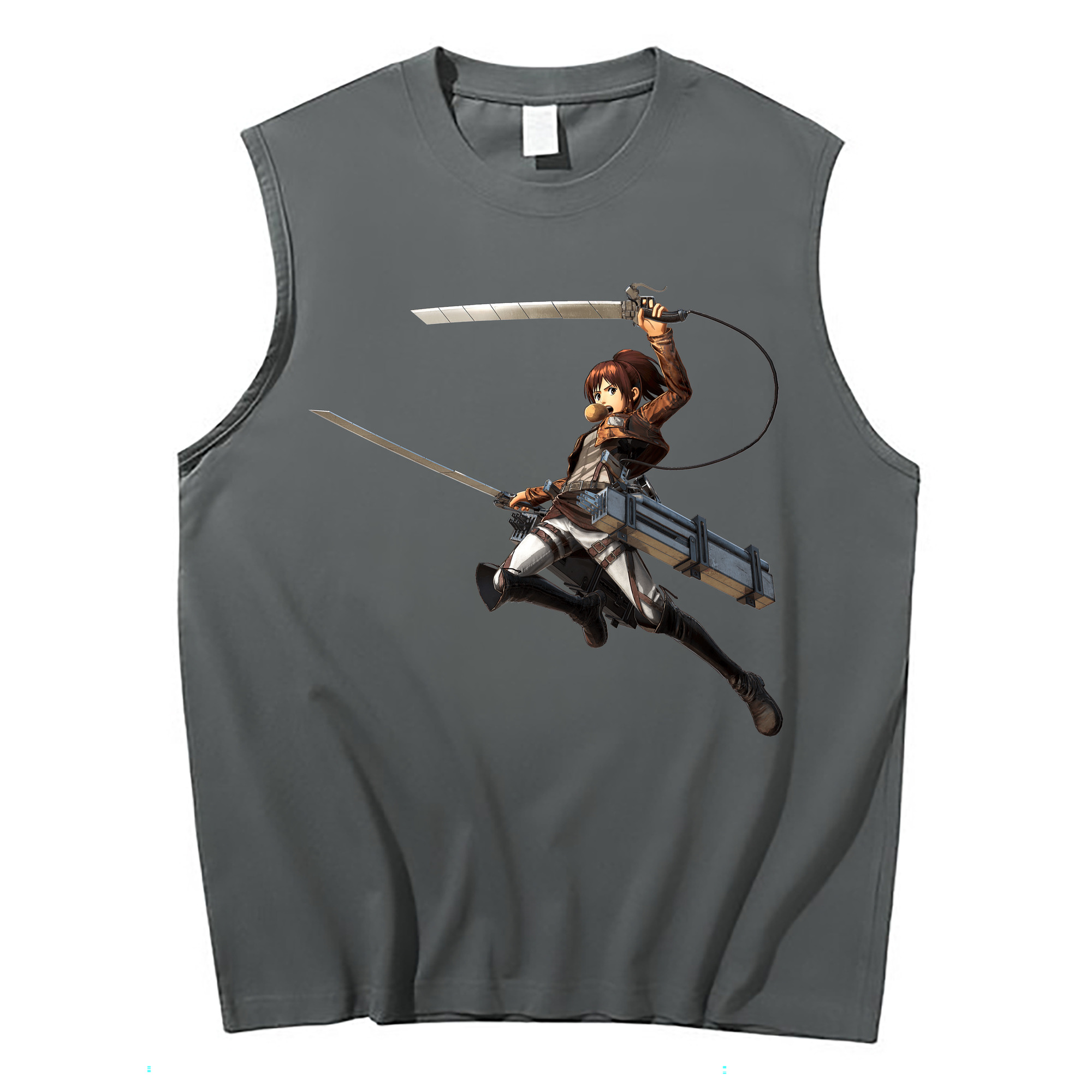 （画像用） 進撃の巨人 サシャ·ブラウス Attack on Titan Sasha Blaus コットン100％タンクトップ（フロントプリント）